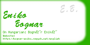 eniko bognar business card